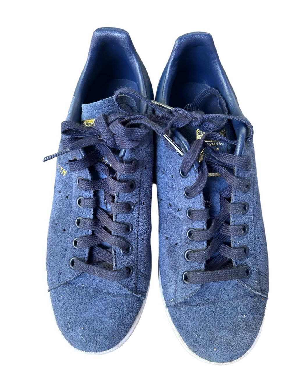 Adidas Stan Smith Navy Blue Suede Lace-Up Sneakers. Sz 7/40
